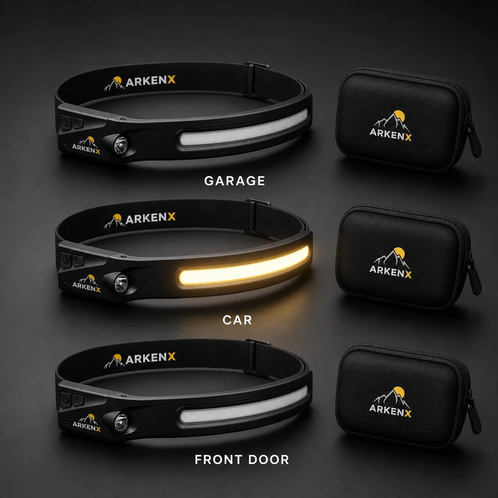ArkenLite multipack: three headlamps with three free ArkenBag cases